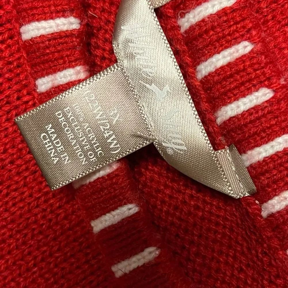 Red Christmas sweater size 3X - Picture 5 of 7